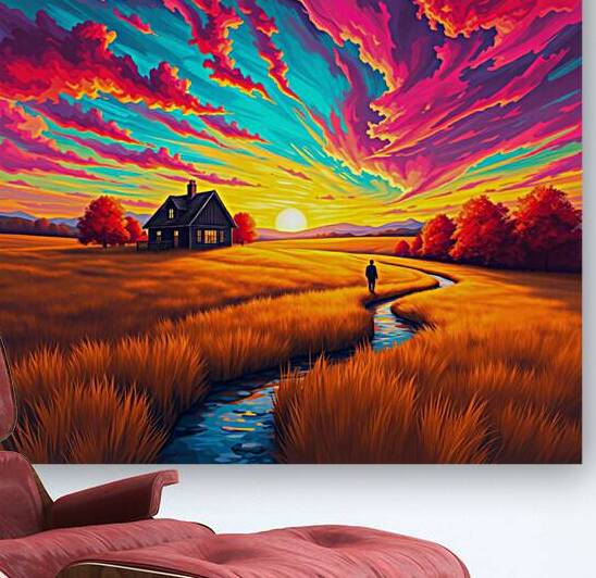 Un paysage de prairie  by Imeda Art