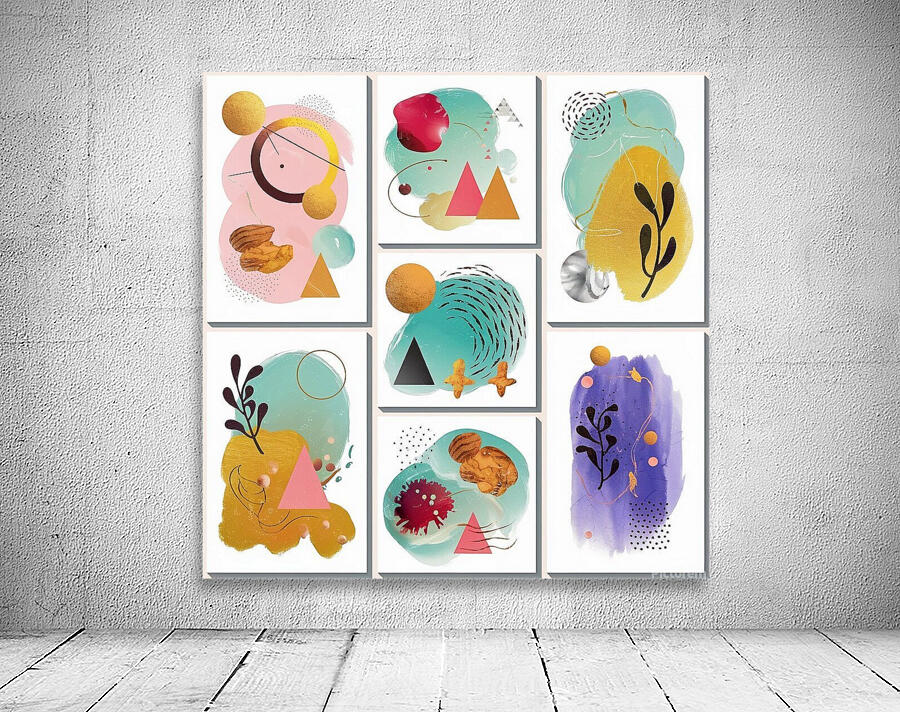 Aquarelle Geometry Wall Preview