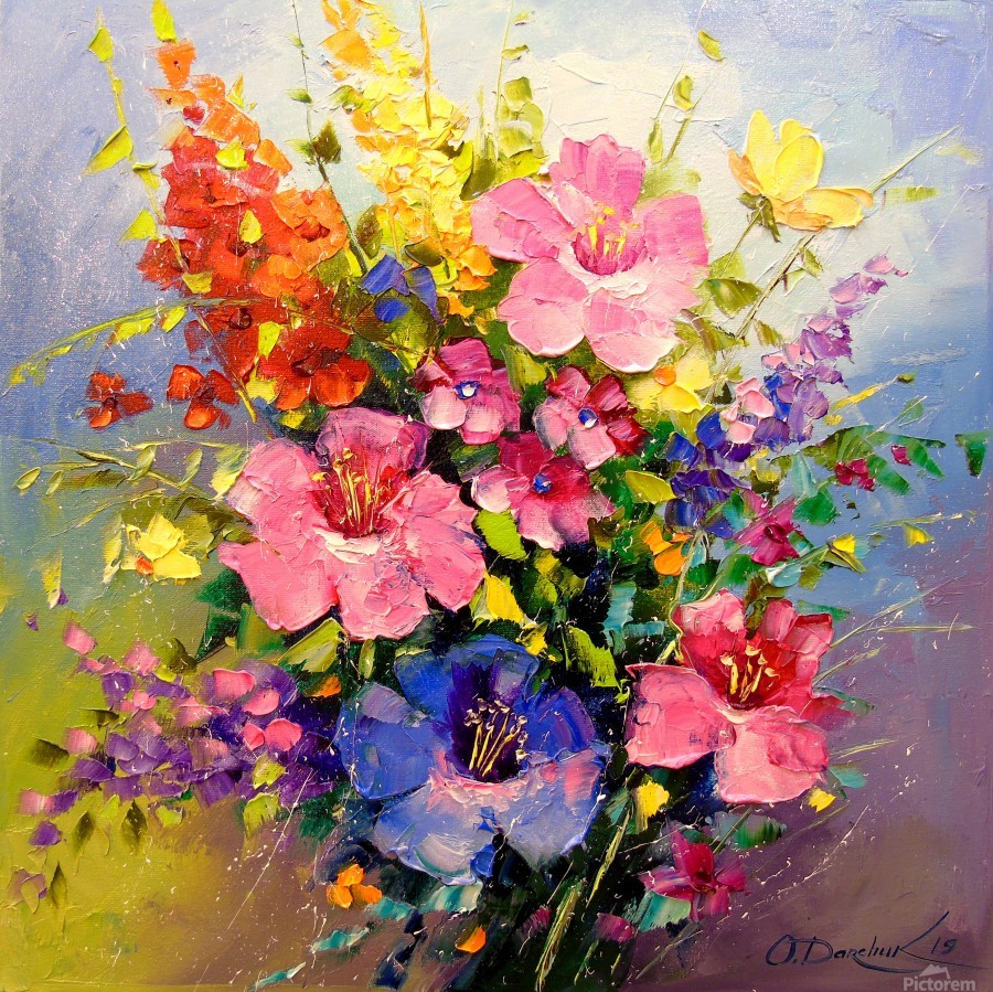 A bouquet of meadow flowers by Olha Darchuk Wall Art