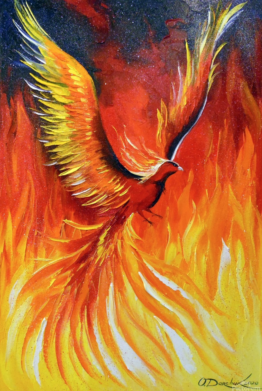 Phoenix bird by Olha Darchuk Wall Art