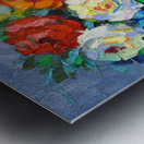 Bouquet of red and white roses Metal print