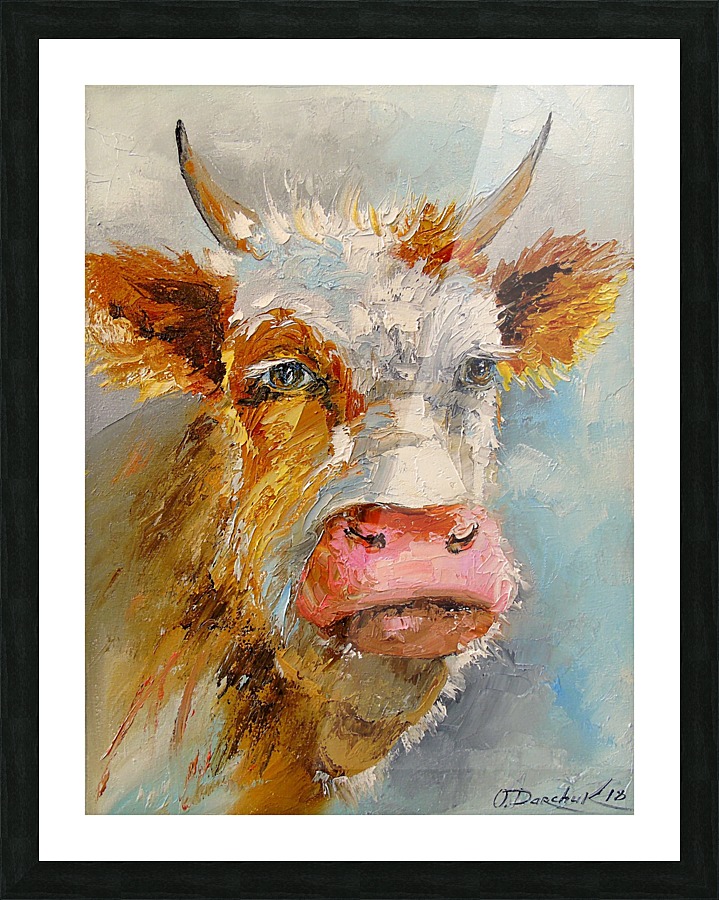 Young bull Picture Frame print