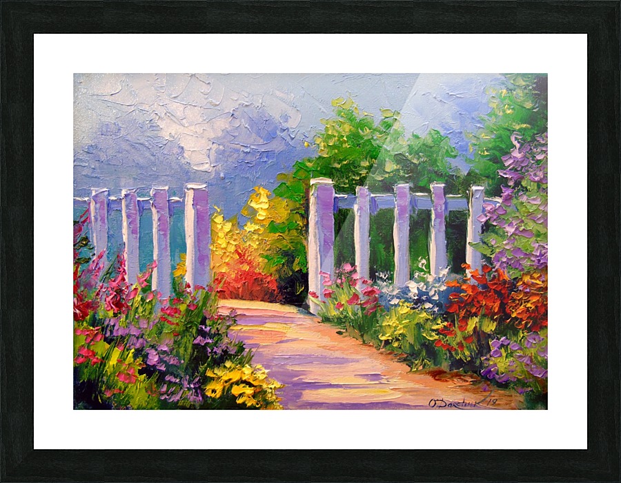 Sunny yard Picture Frame print