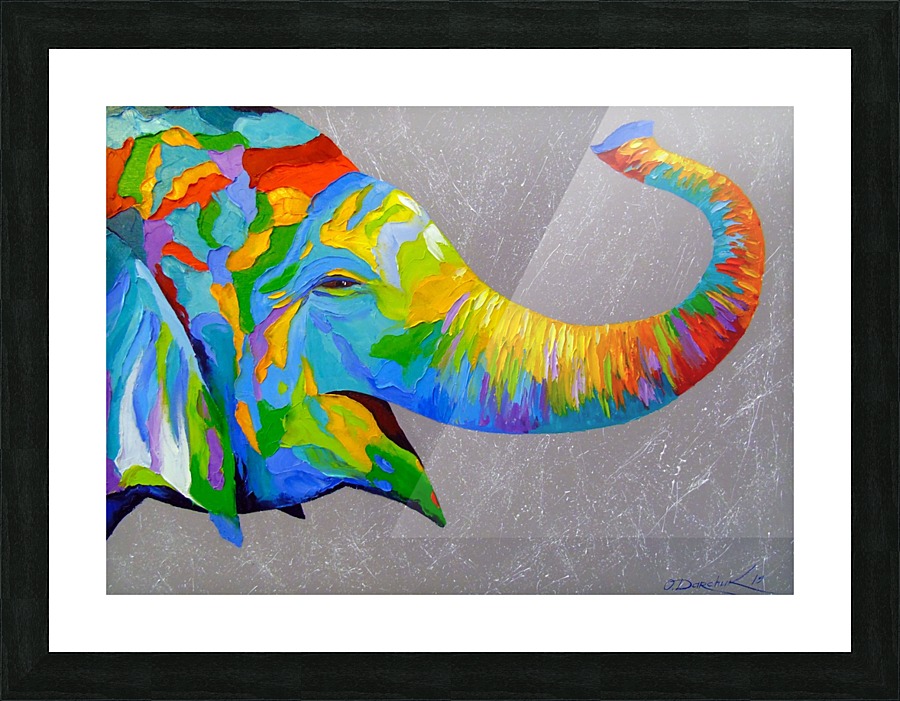 Smiling elephant Picture Frame print