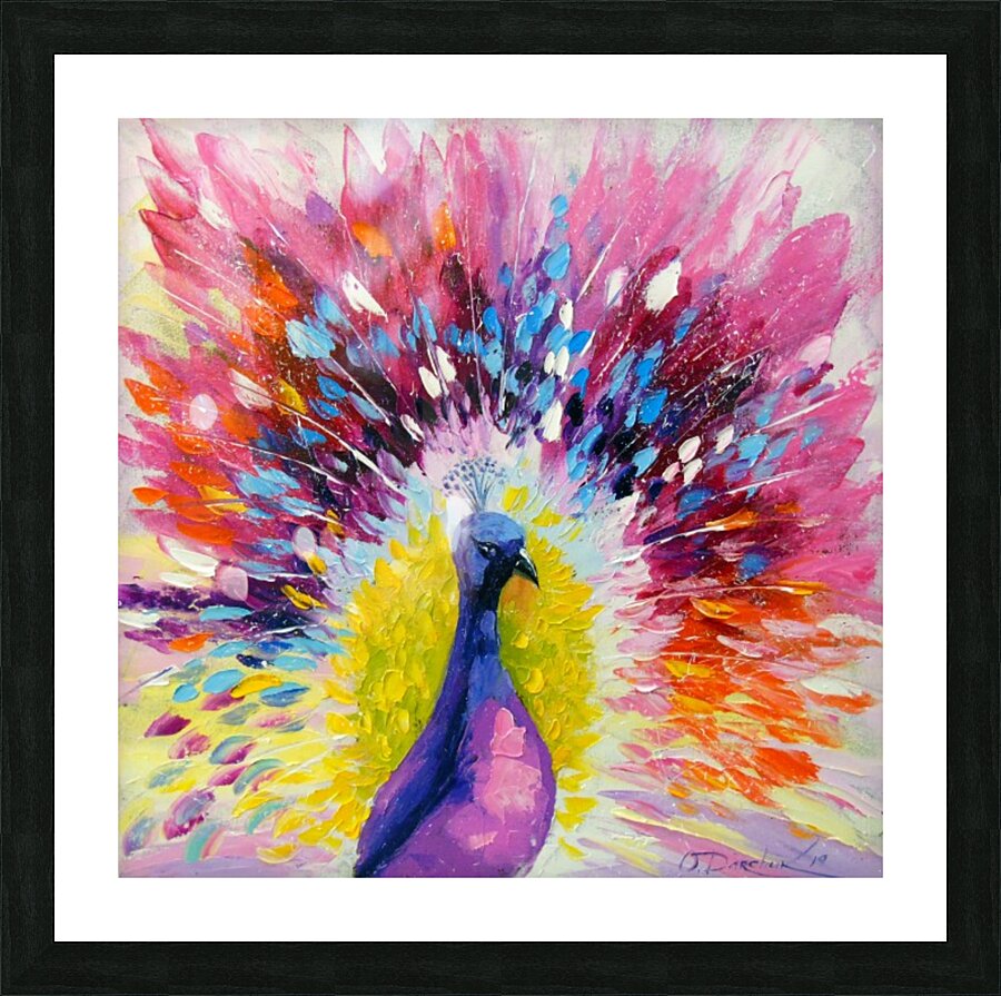 Peacock Picture Frame Printing