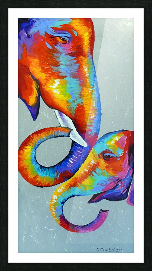 Love elephants Picture Frame print