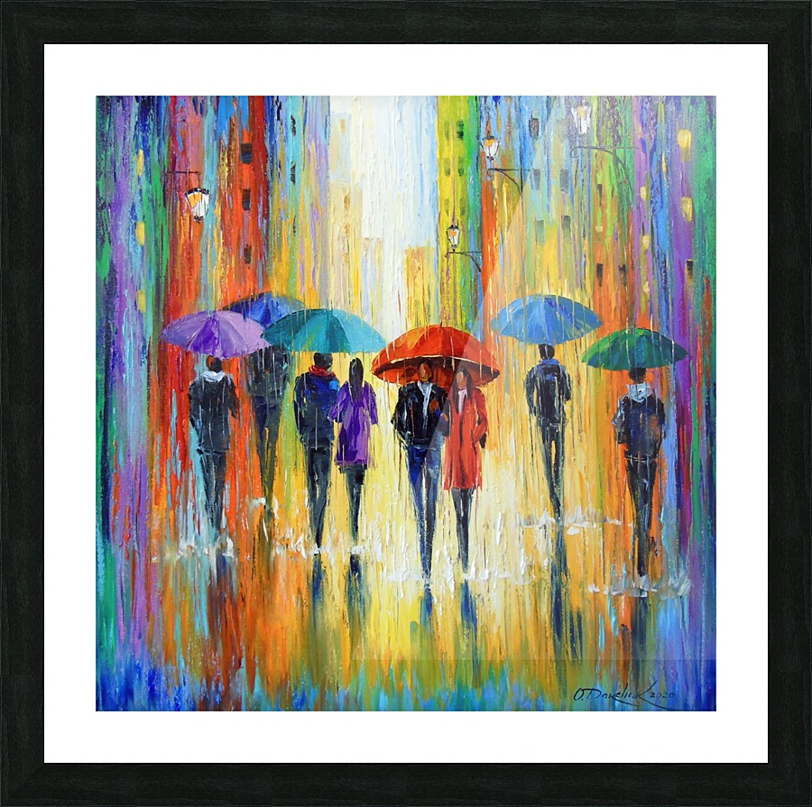 Melange rain  Picture Frame print