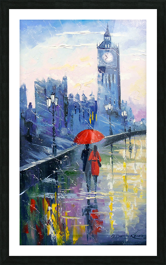 Rain in London Picture Frame print