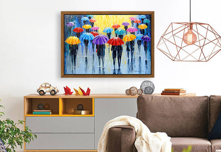 Rain in colorful umbrellas  by Olha Darchuk 