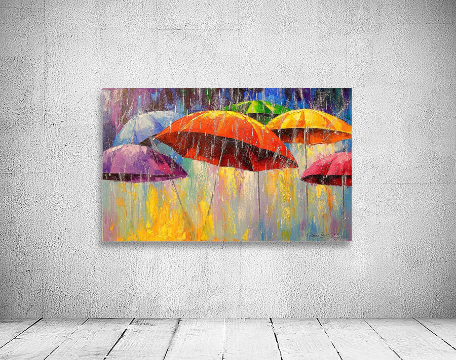 Dancing umbrellas Wall Preview