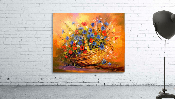 Basket with flowers Wall Preview