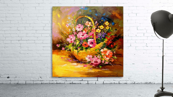 Basket with flowers Wall Preview
