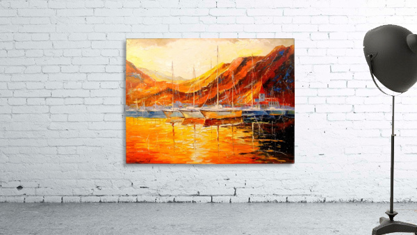 Sunset in the mountains Wall Preview