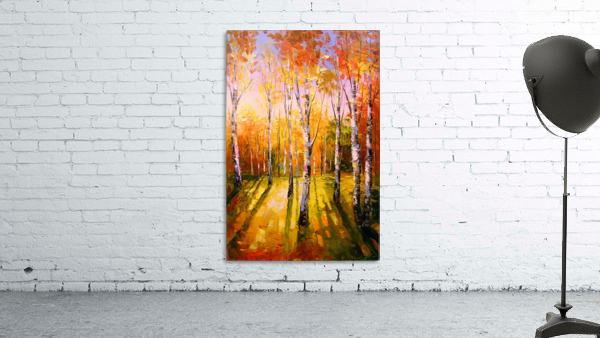 Birches in sunlight Wall Preview