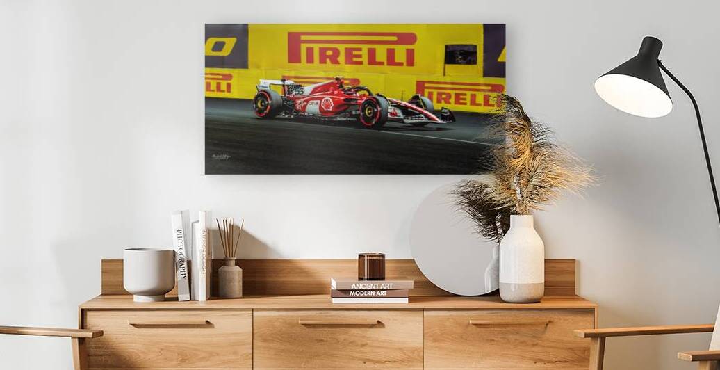 Ferrari F1 on the Las Vegas Strip — Inaugural Grand Prix 2023 | Fine Art Print by Michael Klinger Photographer Adventure Photos