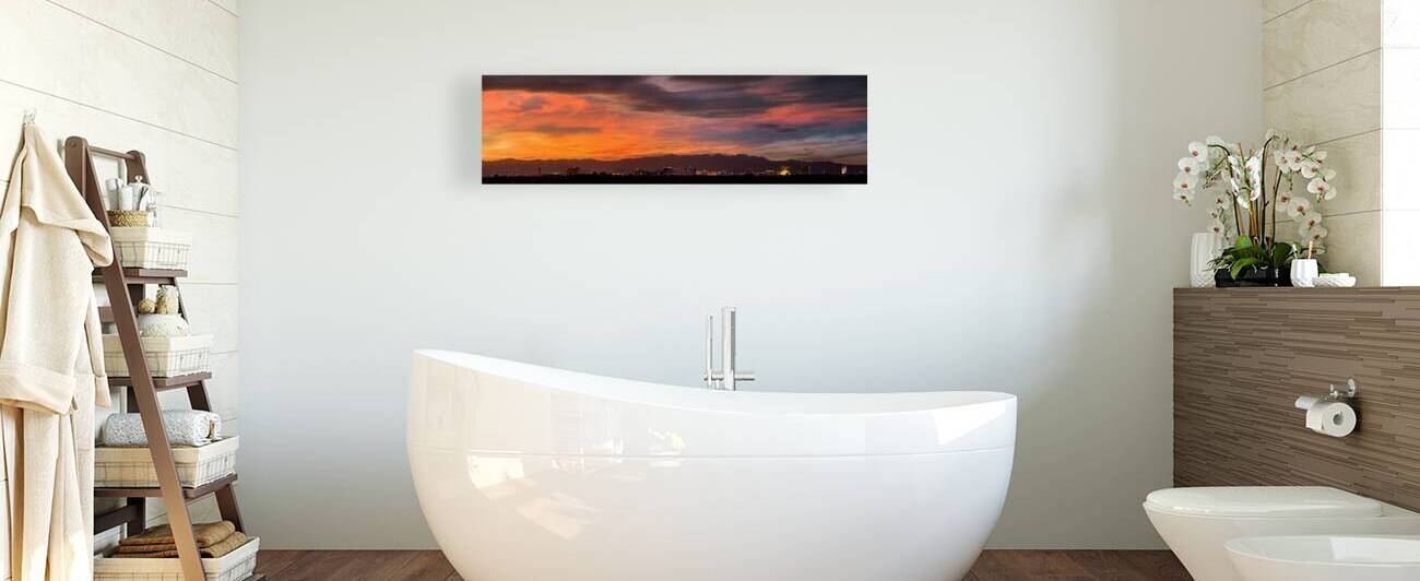 Las Vegas Strip Vivid Sunset Panorama — Nevada | Panoramic Fine Art Print by Michael Klinger Photographer Adventure Photos