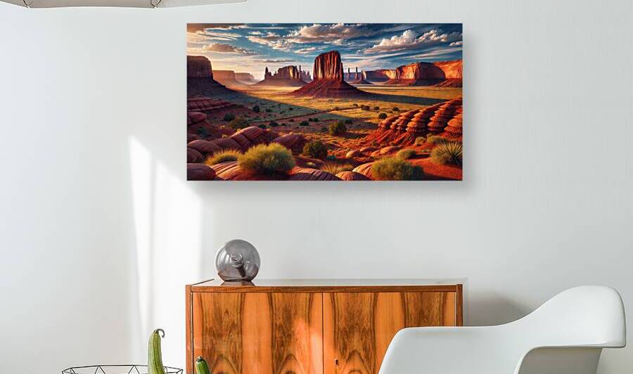 Sunset Majesty in Monument Valley: The Red Rock Wonders of Utah by Sara Design