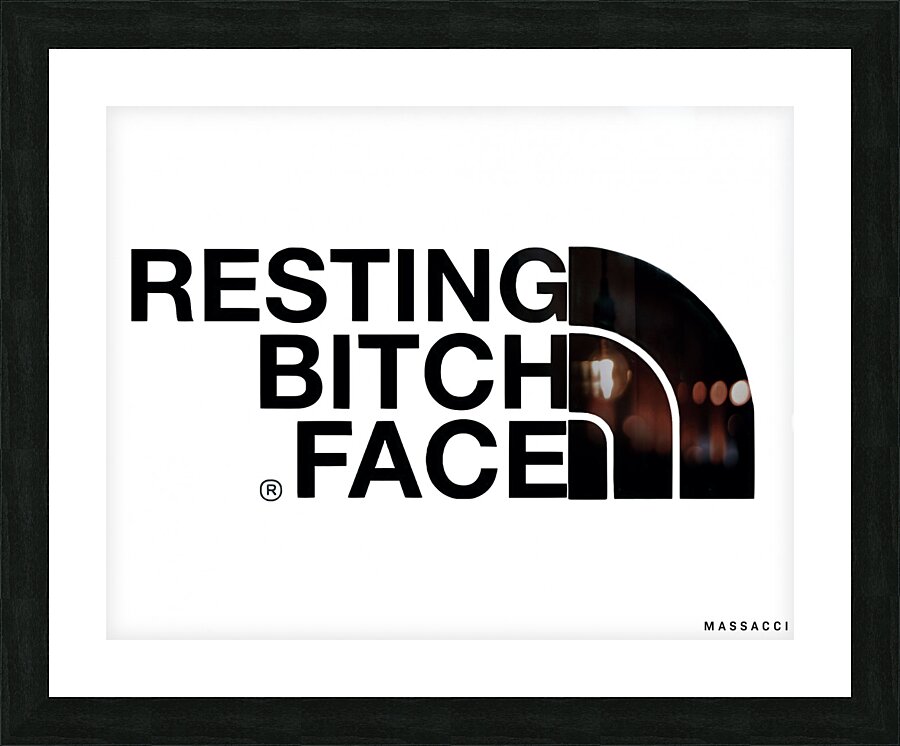 Resting Bitch Face Picture Frame print