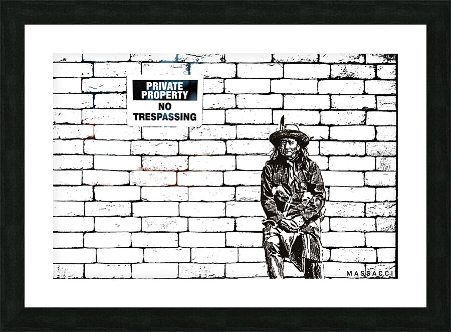 No Trespassing Picture Frame print