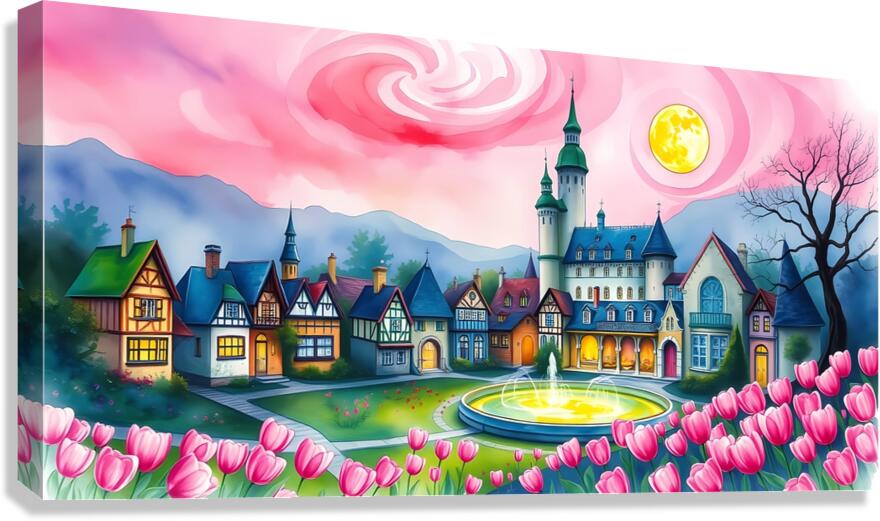Enchanted Tulip Kingdom 5 Canvas Print