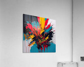 Explosive Colorful Abstract Expressionism Acrylic Print