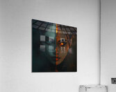 Fiery Split Personality Portrait Acrylic Print