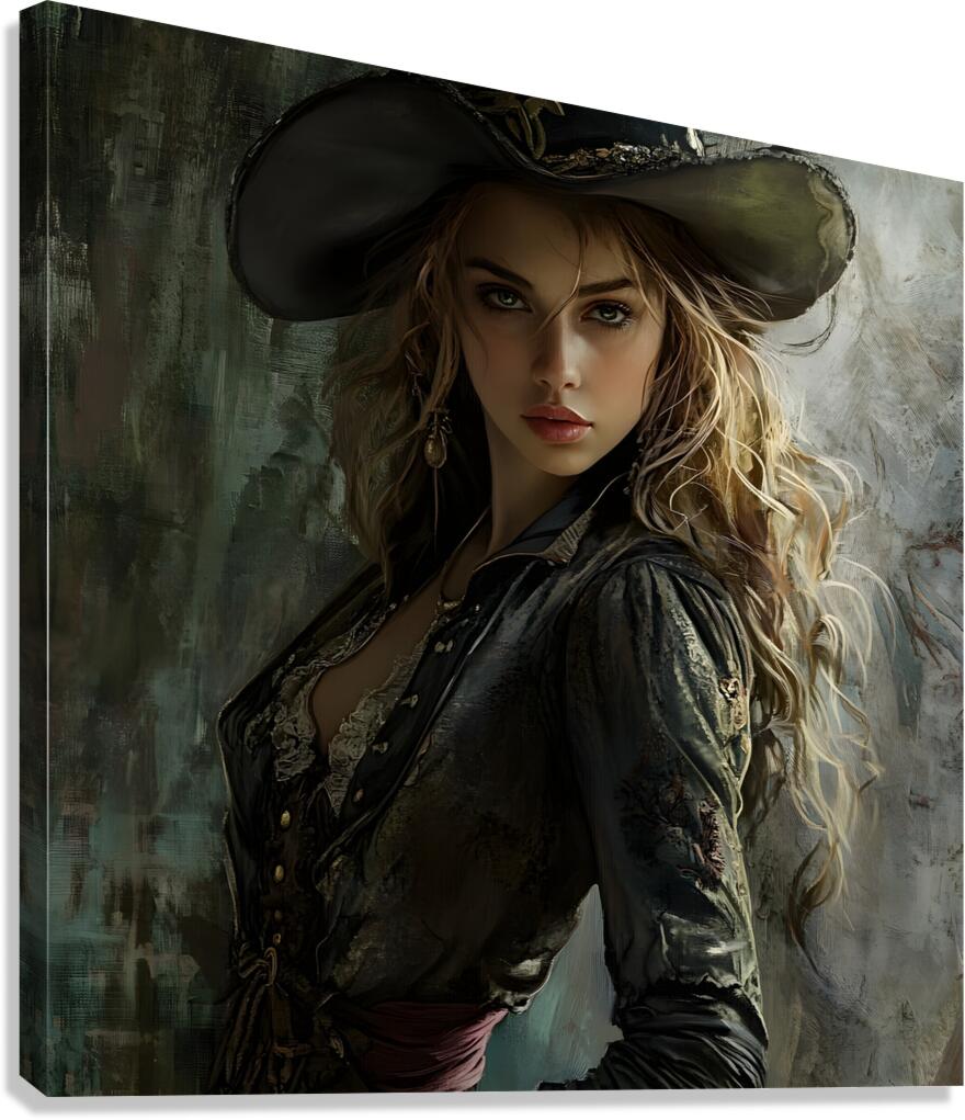 Mystical Pirate Elegance Canvas Print
