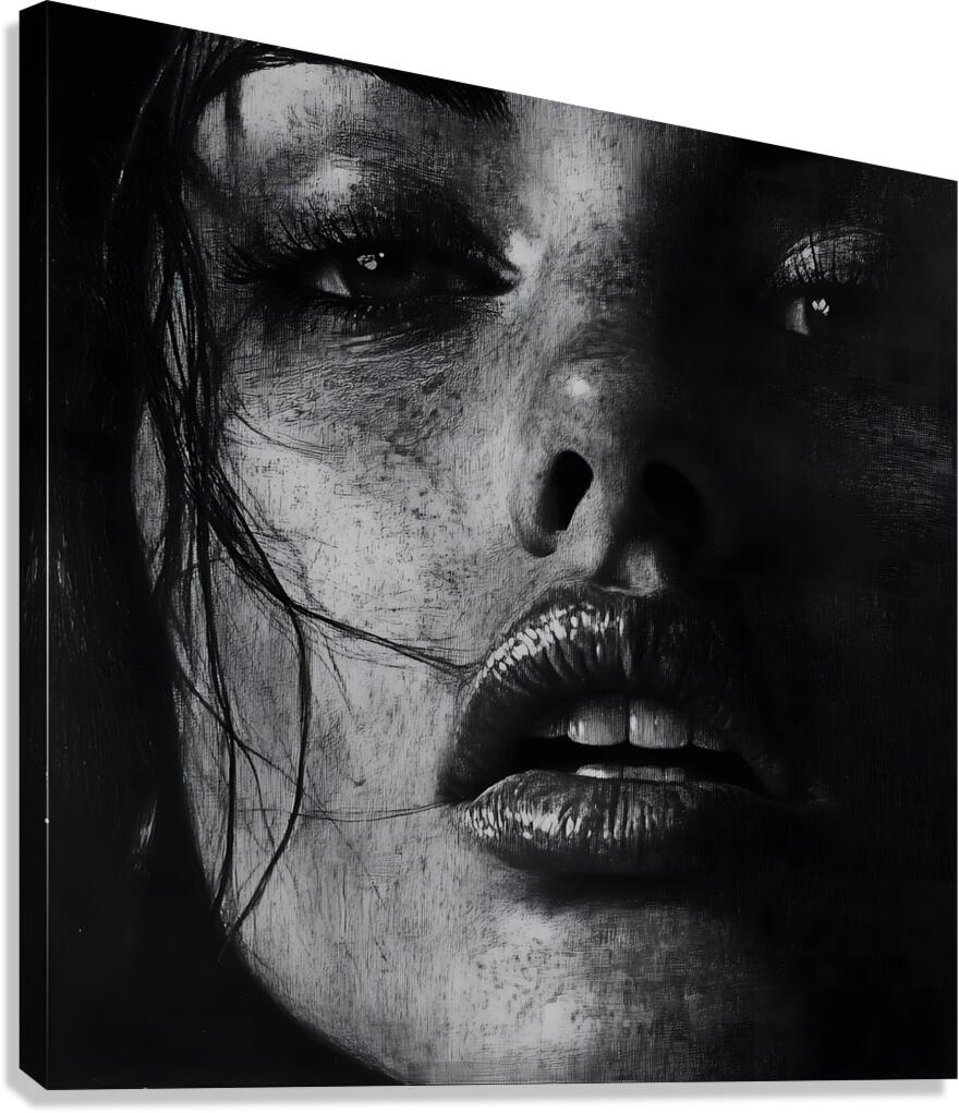 Dramatic Monochrome Beauty Canvas Print