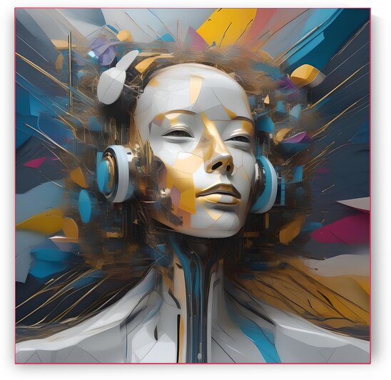 Futuristic Female Android: Explosion of Colors and Technology by Fab Haven