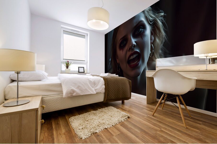 Vampire Elegance: Gothic Dark Portrait Mural print