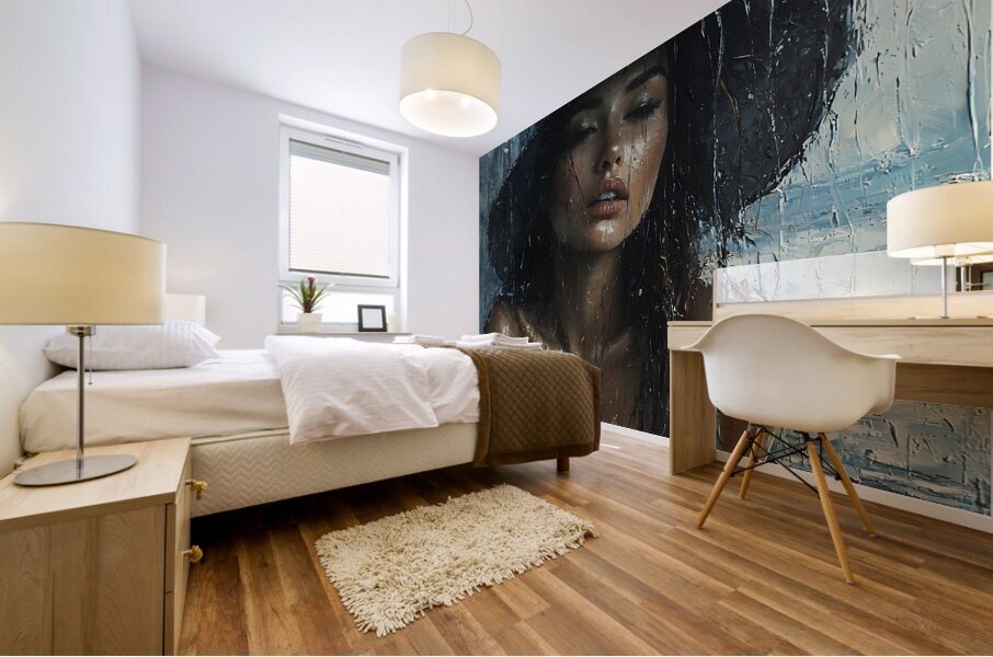 Rainy Day Elegance Portrait Mural print