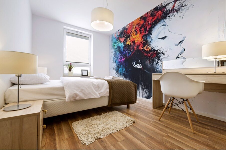 Abstract Color Flow Mural print