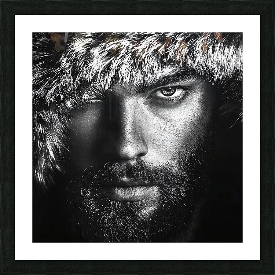 Frostbound Gaze Picture Frame print