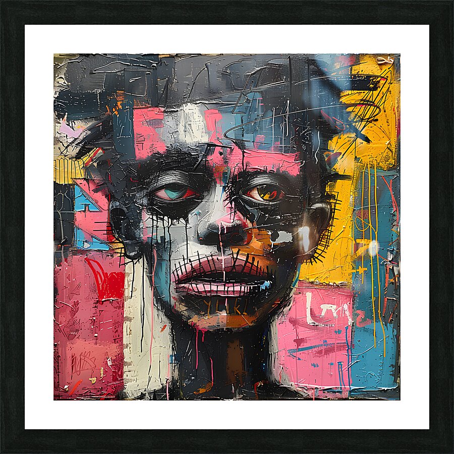 Bold Expression: Abstract Face Art Picture Frame print