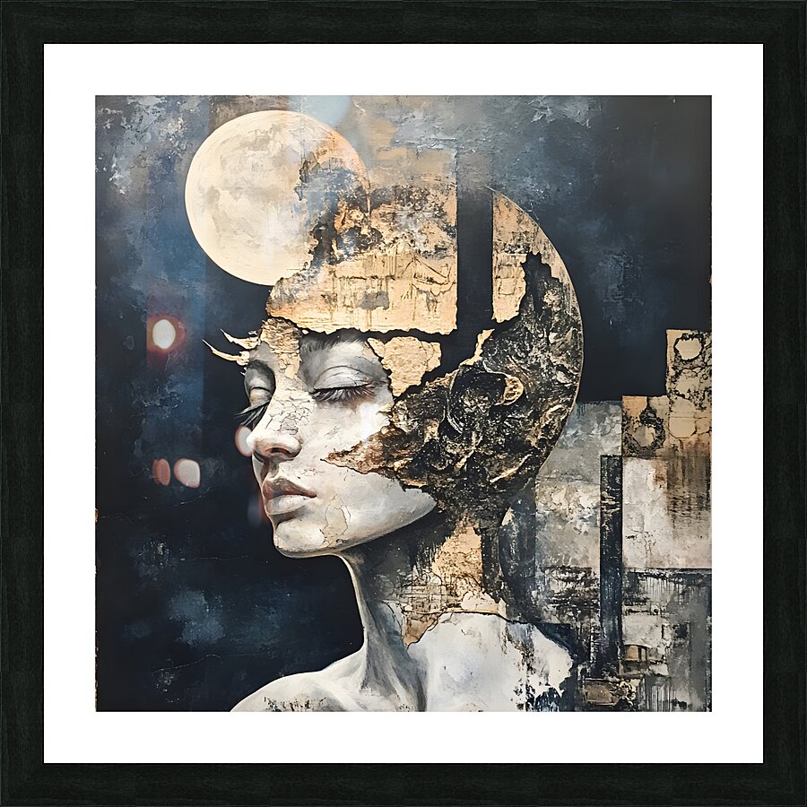 Moonlit Abstract Elegance Picture Frame print