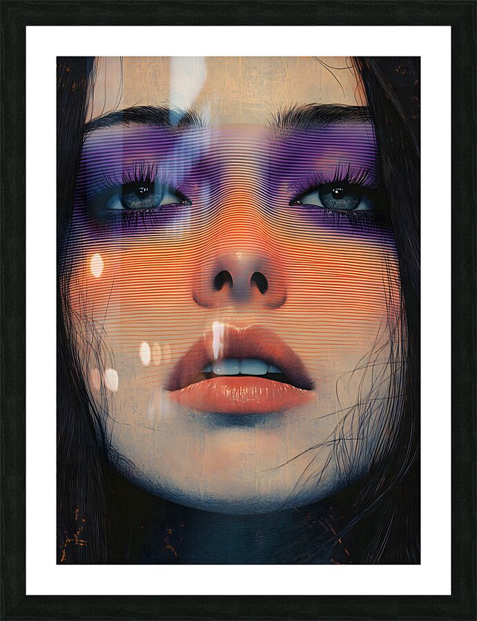Abstract Gradient Portrait Art Picture Frame print