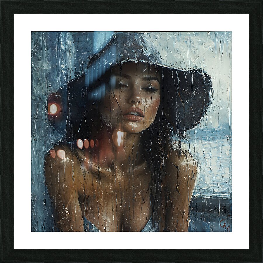 Rainy Day Elegance Portrait Picture Frame print