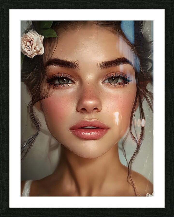 Ethereal Grace: Romantic Glow Picture Frame print