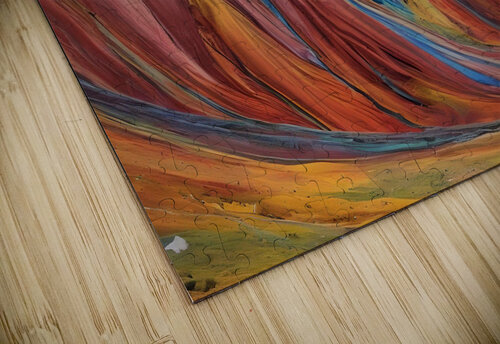 Vibrant Rainbow-Colored Mountain Range Fab Haven puzzle