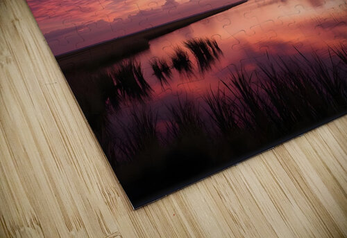 Tranquil Marsh Sunset Reflection Fab Haven puzzle