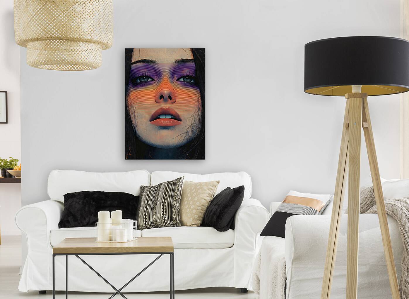 Abstract Gradient Portrait Art Reproduction