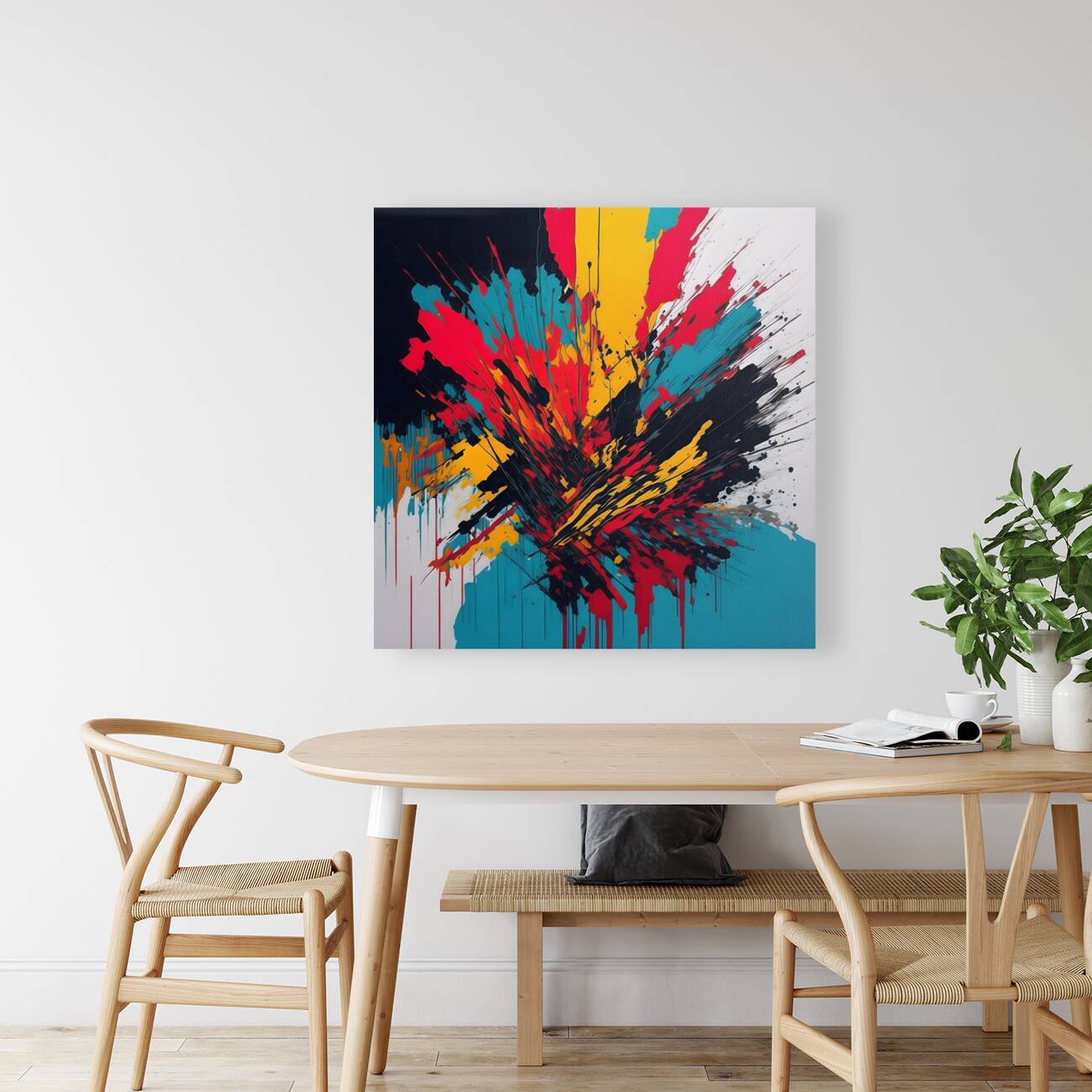 Explosive Colorful Abstract Expressionism Reproduction
