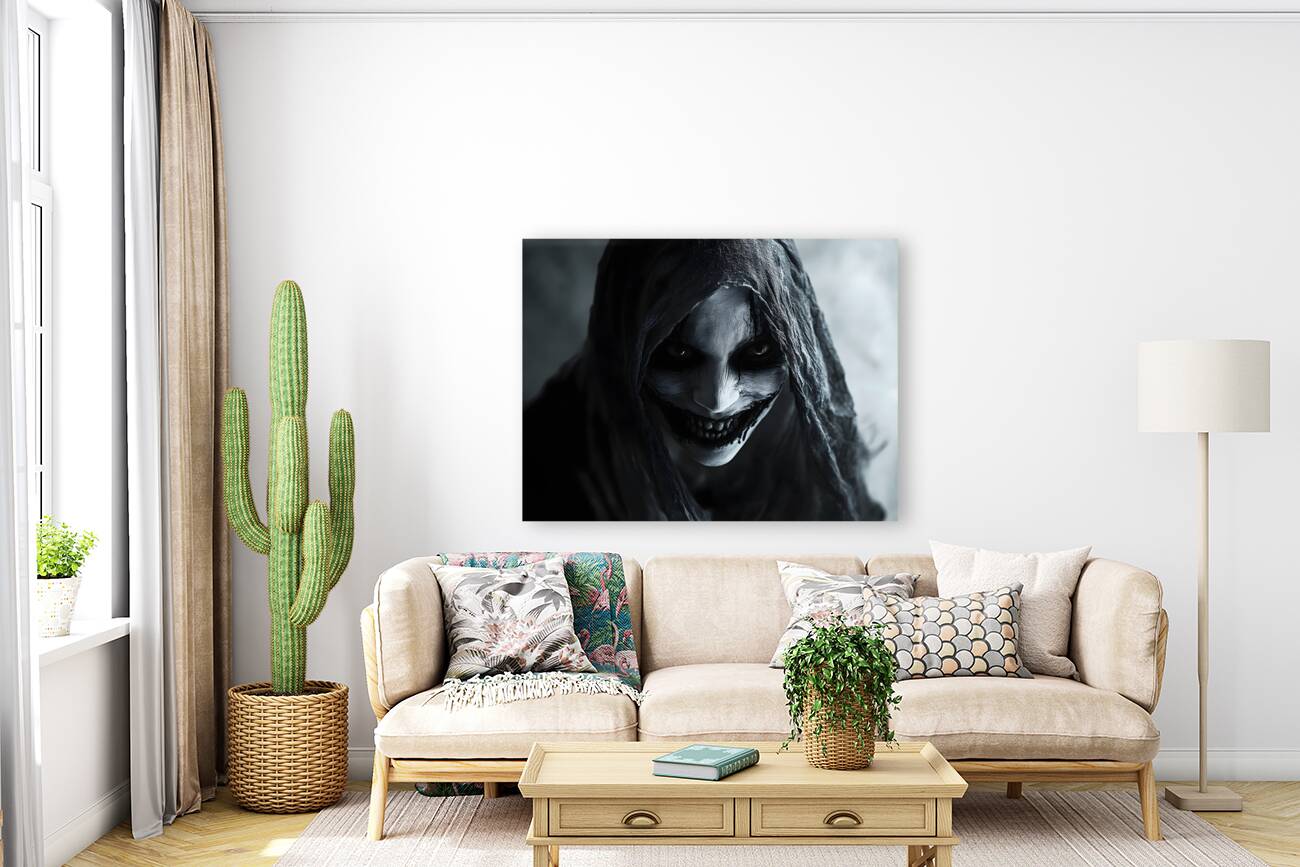 Haunted Smiling Ghost in Darkness Reproduction