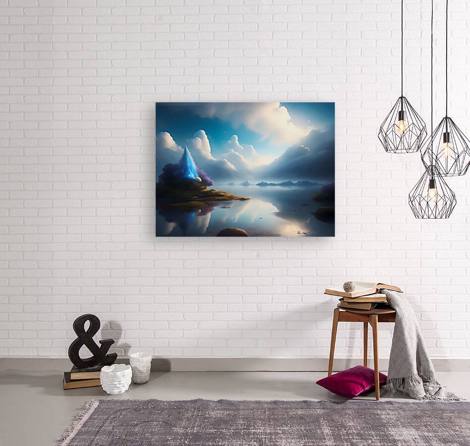 Tranquil Mountain Reflection Reproduction