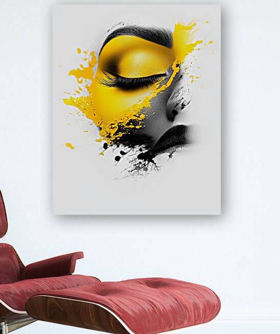 Bold Minimalism: Yellow and Black Abstract Beauty by Fab Haven