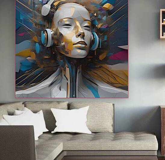 Futuristic Female Android: Explosion of Colors and Technology by Fab Haven