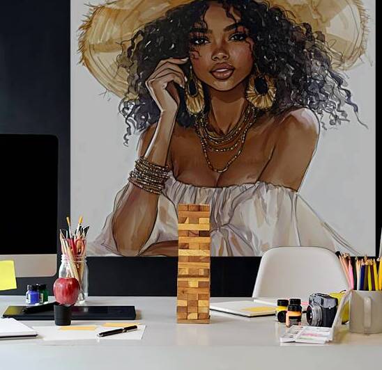 Golden Elegance of African Womans Beauty by Fab Haven