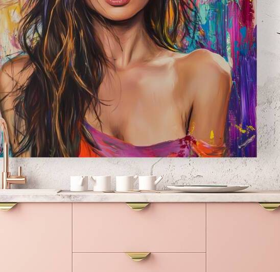 Colorful Diva in Pop – Vibrant Modern Portrait by Fab Haven