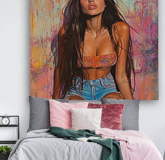 Colorful Diva – Vibrant Pop Art Portrait by Fab Haven