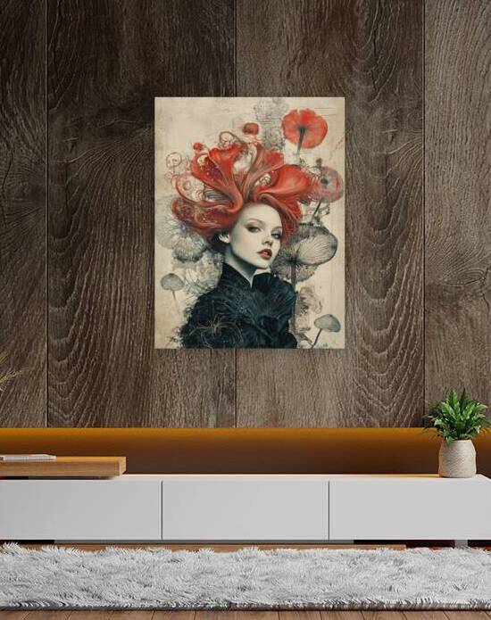 Poppies and Red Hair - Artistic Portrait by Fab Haven
